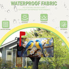 Summer Bird Floral Mailbox Covers Magnetic Spring Bluebirds Flower Mailbox Cover Standard Size 21x18 Inch Mailbox Wraps Outdoor Decoration Post Letter Box Cover for Garden Yard