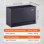 VEVOR Metal Storage Cabinet, 120lbs Load Capacity per Shelf, 20'' Tall Wall-Mounted Powder-Coating Steel Garage Cabinet with Adjustable Shelf, Press to Close & Open Door Perfect for Office Garage Tool