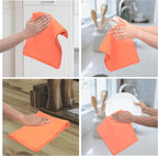 Urban Villa Halloween Flour Sack Kitchen Towels 27”x27” 12 Pack Orange Color Dish Towels 100% Cotton Flour Sack Kitchen Towels for Embroidery DIY Projects Cloth Diapers Cheese Strainers Dish Cloths
