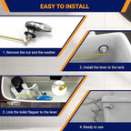 Toilet Handle Replacement (Chrome Polished, Front Mount)