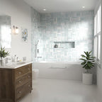 Lava Odoro Modern 3-Setting Square Shower and Tub Faucet Set with Shower Head and Handheld Sprayer Chrome, Rainfall Shower System with Tub Spout, Shower Valve Trim Kit, Chrome, SF103-C-T