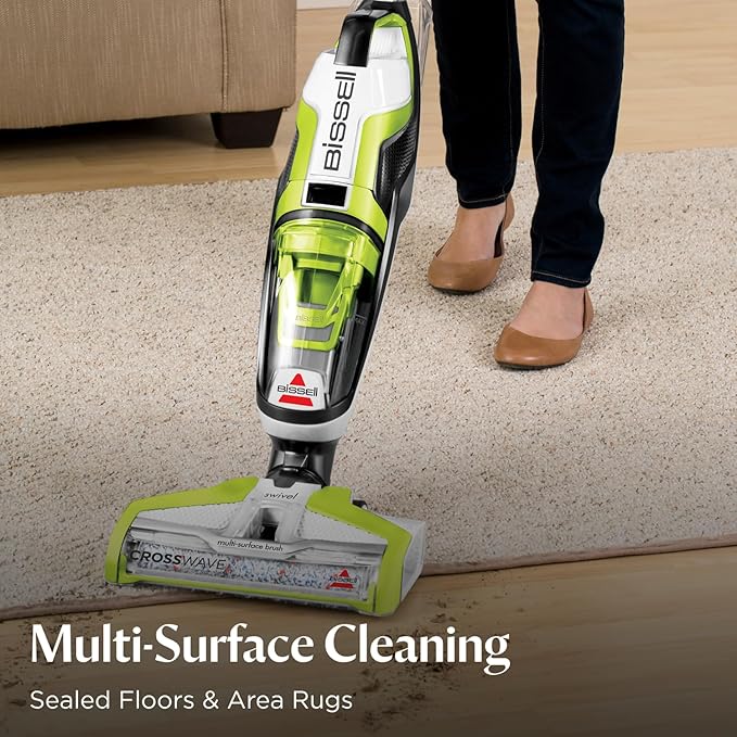 Bissell Crosswave Turbo Vacuum Mop All in One Wet and Dry Vac Combo Hard Floor & Area Rug Cleaner, 3888A