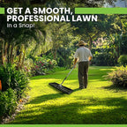 Gardease Lawn Leveling Rake 30" x 10" - Heavy Duty Professional Grade Reinforced Steel Landscape Tool for Soil, Sand & Garden - Superior Strength and Durability