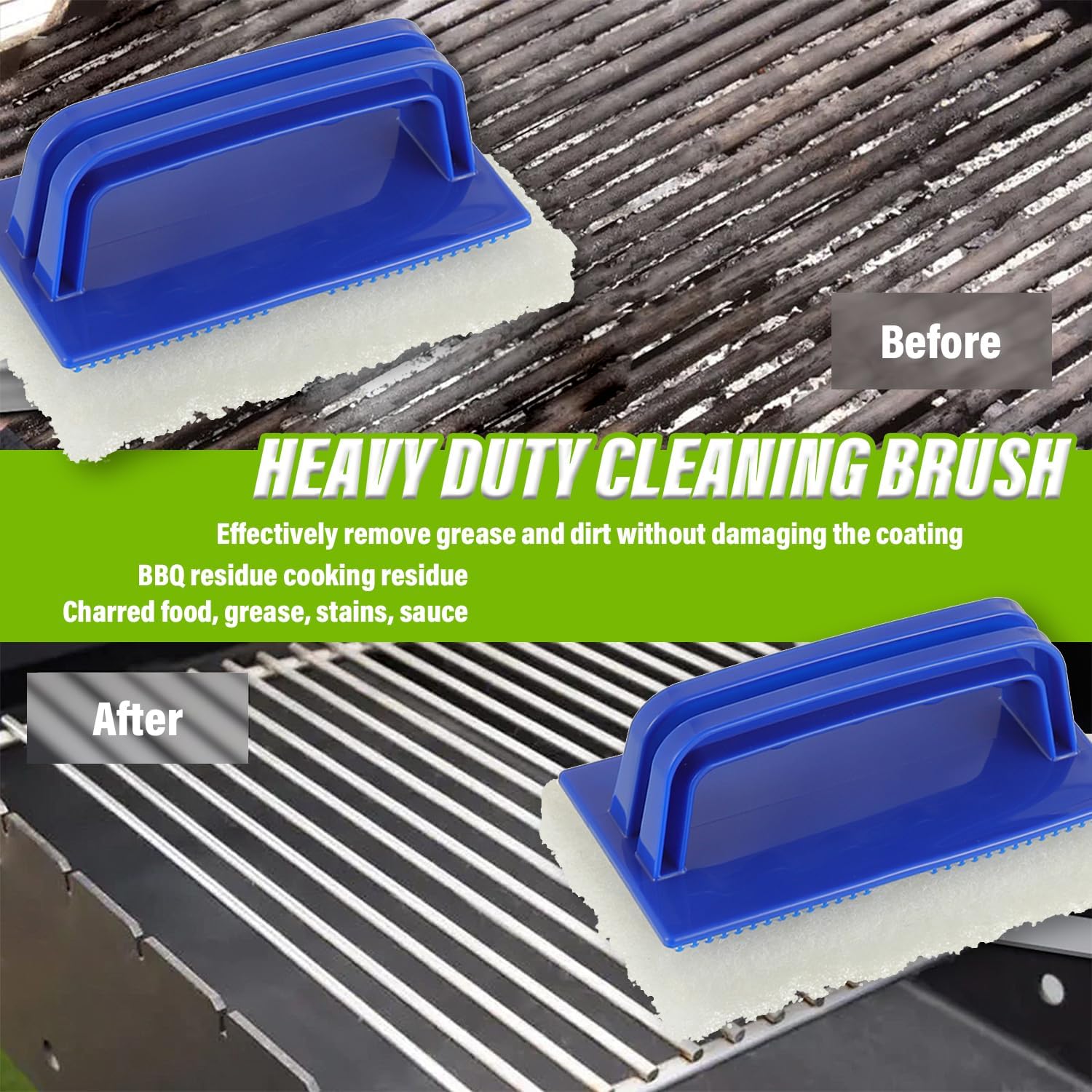 5 Pack Electric Cleaning Brush Pad Kitchen Bathroom Household Cleaning Pad Swimming Pool Wall Cleaning Brush Heavy Duty Griddle Scrubber Scouring Pad and 1 Pack Handle kit(White)