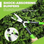 WORKPRO Hedge Shears, 23'' Manual Hedge Trimmers with Chrome Plated Steel Blade & Ergonomic Handle, Home Garden Pruner Hedge Clippers Perfect for Trimming Borders, Boxwood, and Tall Bushes