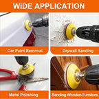 64 PCS 2 Inch Sanding Disc Pad,Hook and Loop Sanding Pads 180 to 3000 Wet Dry Sponge Sandpaper with 1/4” Shank for Drill Sanding Grinder Rotary Tools Curved Surface Polishing and Sanding