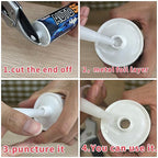 [Black] Seam Sealer Automotive-Professional Grade High Strength Waterproof Adhesive for Auto Body Repair, Rust & Leak Prevention-Quick Paintable Sealant for Metal, Plastic -10.5Oz (2Pack)