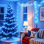 Brightown C9 LED Replacement Christmas Bulbs, 25 Pack Blue and White Shatterproof C9 Bulbs, Waterproof Commercial LED Holiday Bulb for Christmas String Light, E17 Intermediate Base, Dimmable