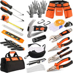 INCLY 95 PCS Real Tool Set, Small Real Hand Tools Kit, Construction Learning Tools Hammer Screwdriver for Home DIY Building and Woodworking,Come with Tool Belt & Bag