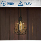 T6 Tubular Incandescent Light Bulb | 25W Clear Dimmable with E12 Candelabra Base, 180 Lumens Brightness | 2700K Warm White Light | Pack of 24