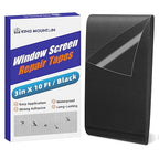 KING MOUNTAIN Black Window Screen Repair Tape,3inX10FT Heavy Duty Screen Repair Kit for Window Screen and Screen Door,Strong Adhesive & Waterproof Window Screen Patch