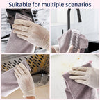 & PLUSH Microfiber Cleaning Cloth Roll - 50 Pack, Tear Away Microfiber Towels, 12" x 12", Reusable, Washable, Streak Free, Ultra Absorbent Dish Rags for Car, Home, Garage or Shop (Grey)