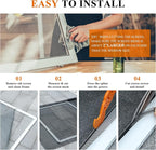 MAGZO Window&Door Screen Replacement Kit, 86" W x 196" L, with Retaining Spline(Total 65.6 FT) and Press-in Installation Tool, Polyester Scratch-Proof, Repair Adjustable Mesh for Windows&Doors, Black