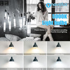 8.9IN LED Light Bulbs E26 Base, 6W 800LM 5000K Daylight White T10 T9 Vintage Edison Bulbs Dimmable, AC 120V Equal 80 Watt Clear Glass Long Tubular Filament Bulb, UL Listed - 2Pack