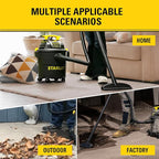 STANLEY Reusable Blue Cloth Filter with Clamp Ring 19-1500 for 5-6 Gallon Wet/Dry Vacuums, Filter Bag Compatible with STANLEY SL18143, SL18115, SL18115P, SL18116, SL18116P, SL18117