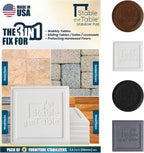 Stable the Table-6 Pack-White Square, Furniture Leveler & Riser, Anti-Slip Sofa Gripper for Hardwood Floors, Floor Protector, Stacking Furniture Pad, Bed, Desk, Couch & Table Stabilizer, Made in USA