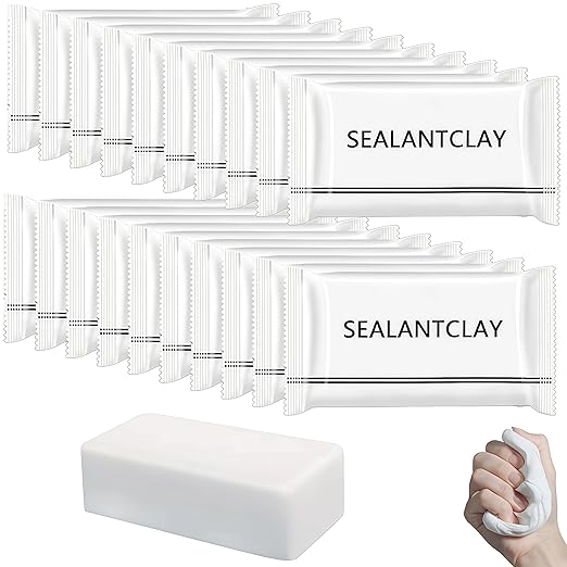 Plumbers Putty for Sink Drain, 2025 Upgrade Sealant Clay, Waterproof Wall Putty Hole Repair, Quick Putty for Wall Holes, Versatile Duct Seal Putty (20)