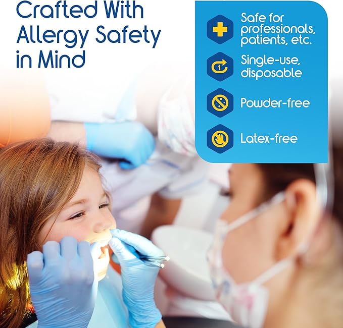 Inspire Nitrile Exam Gloves | The Original Quality Stretch Nitrile Cobalt Blue | 4.5 Gloves Disposable Latex Free Medical EMT