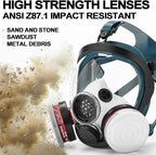 RANKSING Reusable Respirator Full Gas Mask Full 6800 with Filters for Dust, Asbestos, Chemicals while Painting, Spraying
