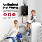 GASLAND Compact Natural Gas Tankless Water Heater Indoor, Up to 3.6 GPM 90,000 BTU Instant On-Demand Water Heater, Extremely Compact, Ultra Quiet, More Stable Temp for Residential Use, CG360NG