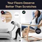 CasterMaster Antiskid Furniture Pads Rectangular, Non-Slip Rubber Caster Cups, Anti-Sliding Floor Protectors for Furniture - Black, 2'' x 4'' (Pack of 4) - Floor Protectors for Chairs