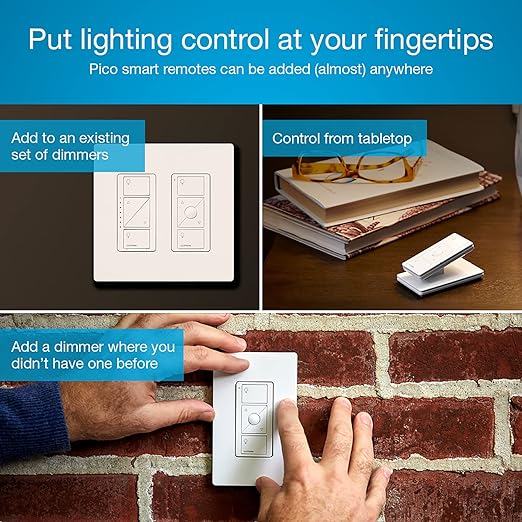 Lutron Caseta Original Smart Dimmer Switch Kit, 2 Dimmer Switches, 2 Wall Plates, 2 Pico Remotes, and Smart Hub, Works with Alexa, Apple Home, Google Home, 3 Way, 150W, No Neutral, P-BDG-PKG2W-A