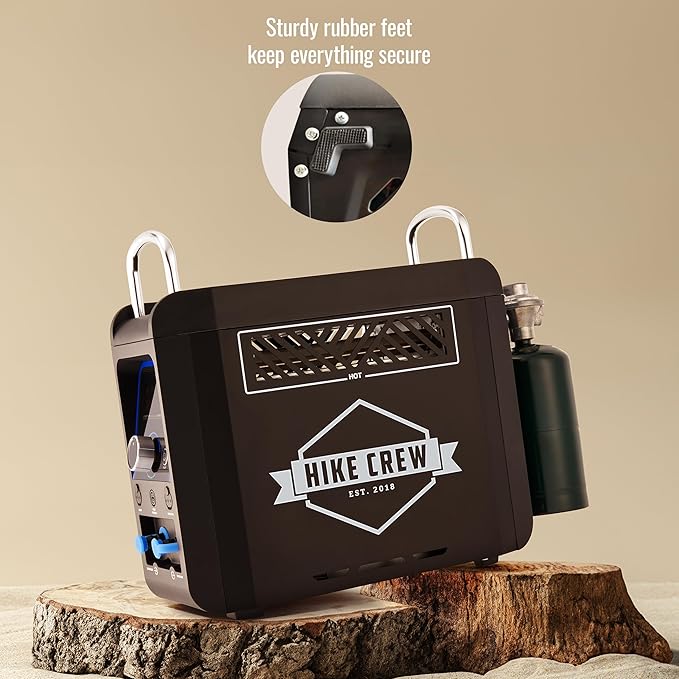 Hike Crew Propane Water Heater & Shower Pump | Rechargeable Portable Outdoor Water System w/Shower Head Attachment for Instant Hot Water While Camping, Hiking, Glamping & Vacationing