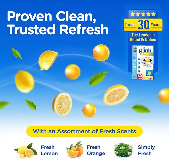 Compac Home Plink Garbage Disposal Cleaner and Deodorizer 60ct VALUE PACK - Lemon
