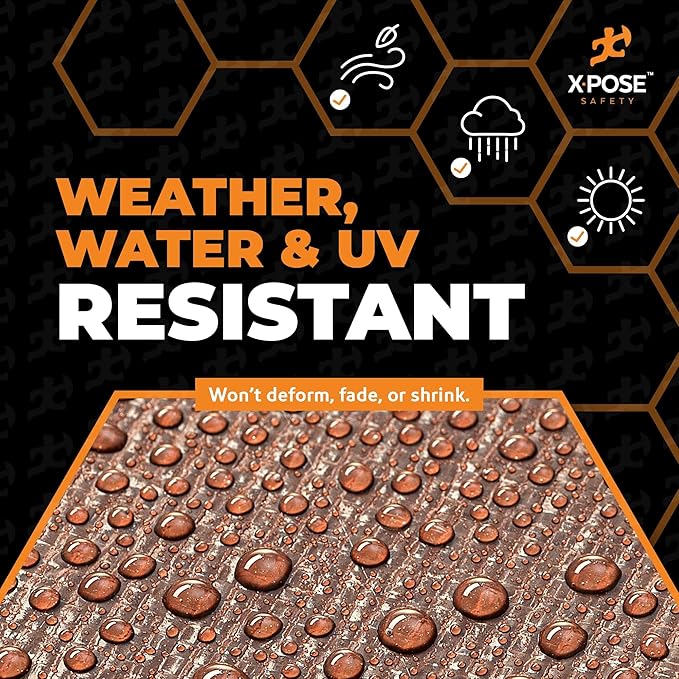 Xpose Safety Super Heavy-Duty 10' x 10' Brown Poly Tarp (2-Pack) - 16 Mil Waterproof & UV Resistant, Rip-Proof with Reinforced Edges & Grommets