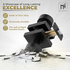 Mega Handles SUANA Privacy Door Knob for Hallway, Closet and Bathroom, Reversible Heavy Duty Design Door Knobs, Fits All Standard Door Sizes Screws Included - Matte Black (1 Pack)