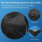 KN95 Face Mask 20 PCS,5 Layers Cup Dust Mask Against PM2.5 from Fire Smoke, Dust, for Men, Women, Essential Workers(Black)