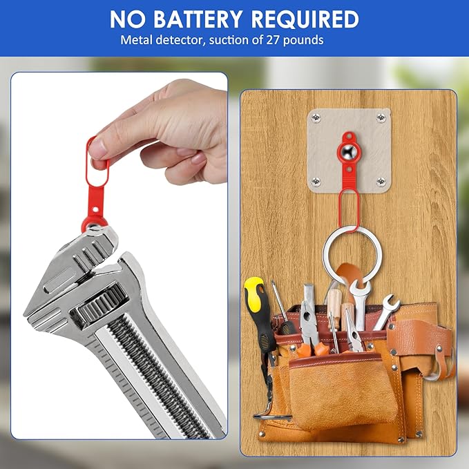 1Pcs 52300 Magnetic Stud Finder, 27 Pounds Of Pull Power Studball, No Batteries Magnet Stud Finder Wall Scanner Detect Nails, Screws, Metal Through 5/8" Drywall or 3/4" Plywood Paneling