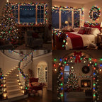 25 Pack C9 LED Christmas Light Bulbs,C9 Plastic Multicolor Replacement LED Bulbs Shatterproof C9/E17 Candelabra Base 0.6 Watt Great for Outdoor Indoor Night Lights Holiday Christmas Tree Decor