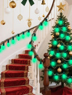 C9 Green Christmas Light Bulbs, 25 Pack C9 Incandescent Replacement Bulbs for Christmas String Light, Candle Lamps, E17 Intermediate Base, 7Watt Night Lights Bulbs