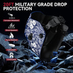 ARCCAPTAIN Large Viewing Screen Welding Helmet, 1/1/1/1 Top Optical Clarity Auto Darkening Welding Hood, 4 Arc Sensor 1/25000s Response Time True Color Weld Hood Helmet HSH-S800 Flower