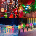 25 Pack C9 Replacement Bulbs Clear Multicolor Christmas Lights, C9 Colorful Light Bulb (Red, Blue, Green, Yellow, Pink) for Hanging Vintage Christmas Lights Outdoor, 7W, 120V