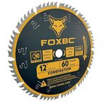 FOXBC 12 Inch Combination Miter Saw Blade, 60-Tooth, Wood Cutting with 1 Inch Arbor
