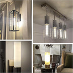 11.8IN 1000LM 5000K Daylight White Light Bulbs E26 Base, T10 T9 Edison Bulbs Dimmable 8W, AC 120V 100 Watt Equal Filament Bulb, Vintage Clear Glass Long Tubular LED Bulb, UL Listed - 4Pack