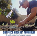 Aimerla Gardening Tool Set of 5 Heavy Duty Aluminum Garden Tools with Non-Slip Rubber Grip, Fashion Garden Bag, Durable Hand Tools for Gardener, Weeding, Gardening Gifts for Women,Men - Floral