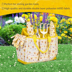 Gardening Gifts for Women, Gardening Tools for Women, 9 PCS Sunflower Garden Tools Set Kit with Garden Tool Bag, for Gardener Mom Grandma Aunt, Yellow