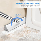 Floor Scrub Brush and Grout Brush with Long Handle–Deck Brushes for Scrubbing Heavy Duty, Stiff Bristles for Outdoor, Patio, Shower, Garage, Tile and Concrete Floor Cleaning 55 inches