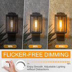 Tubular LED Edison Bulb 2200K Amber Warm Dimmable, 2W, 25 watt Equivalent, E26 LED Light Bulbs, T10 Edison Bulbs for Chandeliers, Ceiling Fan, 90+CRI 250LM, 6 Pack