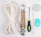 Windows Screen Replacement and Screen Door Repair Kit, 6Pcs Window Screen Fiberglass Mesh Kit - Window Screen & Screen Door Mesh & Screen Porch Repair Kit (White, 48" x 118")