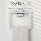 5-Pieces Polished Chrome Bathroom Hardware Accessories Set,16 Inch Towel Bar Set,Stainless Steel Towel Holder Set for Bathroom,Wall Mounted Chrome Bathroom Hardwar Set