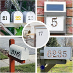 10Pcs Mailbox Numbers for outside 0-9, 2.75 inch 3D Self Adhesive Street Address House Door Numbers Signs for Apartment,Office,Cars,Mailboxes (Silver)