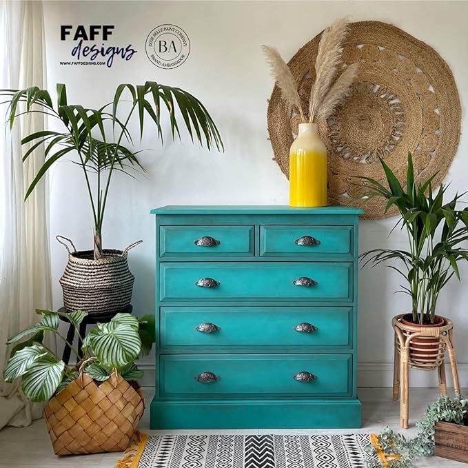 Dixie Belle Paint Company Chalk Finish Furniture Paint - Mermaid Tail (16oz) - Matte Aqua Green Chic Chalk Mineral DIY Furniture Paint