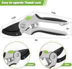 WORKPRO Garden Anvil Pruning Shears, 8" Pruning Scissors Heavy Duty with Ergonomically Design Handle, Labor-Saving Garden Clippers Hand Tools for Thick Dry branches and Dead Plants