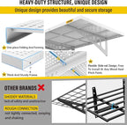 4-pack 2x3ft Adjustable Garage Wall Shelving 1120lbs Load Capacity Heavy Duty Wall Mounted Storage Shelf Metal Floating Shelves for Garage(White)