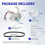 [UPGRADED] BlueStars WH03X30517 Washer Shift Actuator & WH01X27538 Washer Drive Belt & WH05X24185 Washing Machine Clutch & WH01X24434 Washer Spring - for GE Hotpoint Clothes Washer