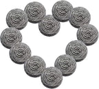 12Pcs Steel Wool Scrubber - Steel Wool for Cleaning Dish Pots Pans Grills Stainless Steel Scrubber for Kitchen Sinks Cleaning Steel Wool Pads Metal Scrubber